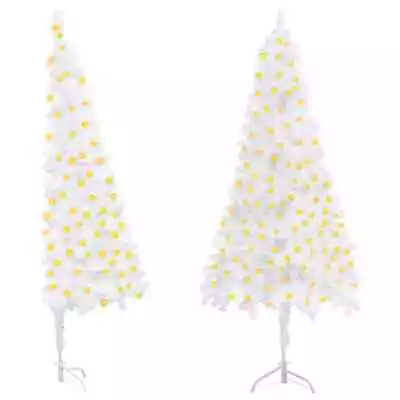 VidaXL Corner Artificial Pre-lit Christmas Tree White 150 Cm PVC SP • $88.98