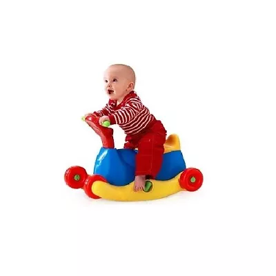 Vtech Baby 2 In 1 Grow And Go Rocker And Ride On For Kids - Blue/Yellow 854789 R • £39.99