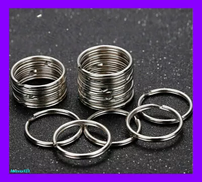 15/20/25/28/30/32mm Stainless Steel Metal Key Holder Split Ring Keychain Keyring • $3.89