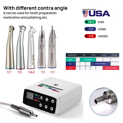 NSK Style Dental LED Brushless Electric Micro Motor/1:1/1:5/1:4.2 LED Handpiece • $106.99