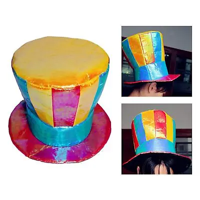 Clown Top Hat Costume Accessories Carnival Headband Magic Show Head Gear • £7.42