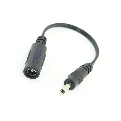 3.5mm X 1.35mm Male Plug To 5.5mm X 2.1mm Female Socket DC Power Adapter Cable • £5.39