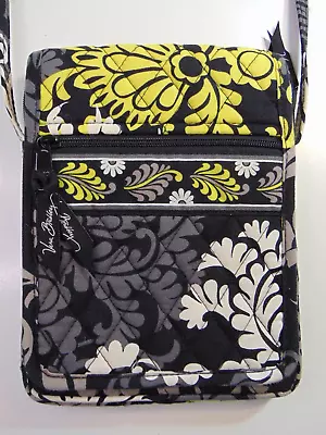 Vera Bradley Baroque Mini Hipster Crossbody Bag Black Gray Yellow • $7.99