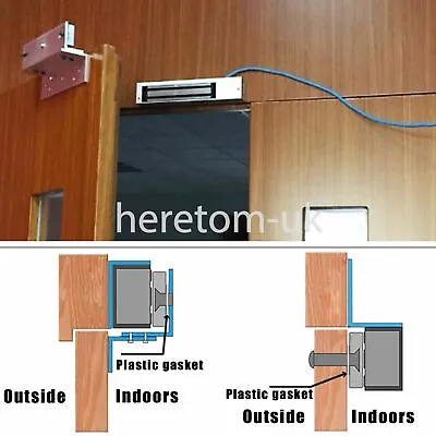 Z&L Mounting Bracket 180KG 350lbs Electric Magnetic Lock Door Control Kit 12V • £9.98
