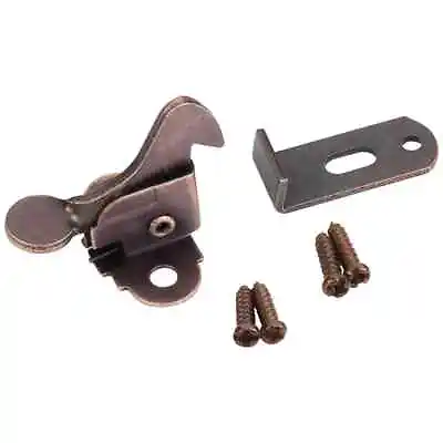 Elbow Latch Cabinet Door- Window Catch Dark Brushed Antique Copper With Screws • $0.99