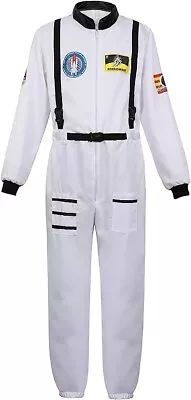 Mens Astronaut Costume Adult Astronaut Suit Outfit Men Costumes Halloween 2XL • $26.49