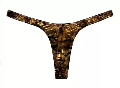 Bronze Metallic Camouflage Super Slim ED* Thong * Swimsuit • $24.99