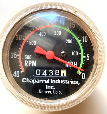 Vintage Chaparral Industries Mini Bike Moped Speedometer W/Cable Assembly  Works • $25.99