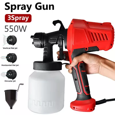 Electric Paint Sprayer 550W Airless Spray Gun Hvlp Handheld Outdoor Garden Fence • £18.90