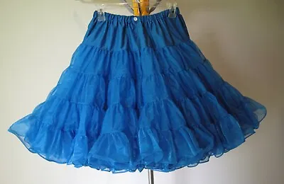 $59.95 • Buy Square Dance 3-layer Petticoat By Rhythm Creations, Blue, Size Large - Mint