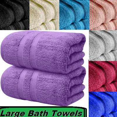 Jumbo Bath 100% Egyptian Cotton Large Sheets Soft Towels Luxury Towel GSM Pack • £11.49