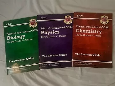 CGP Edexcel IGCSE Chemistry Biology And Physics Revision Guides (9-1) • £15.58