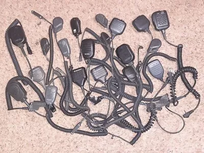 Lot Of 20 Motorola Kenwood Icom Vertex Radio Speaker Microphones Lot-a • $49.95