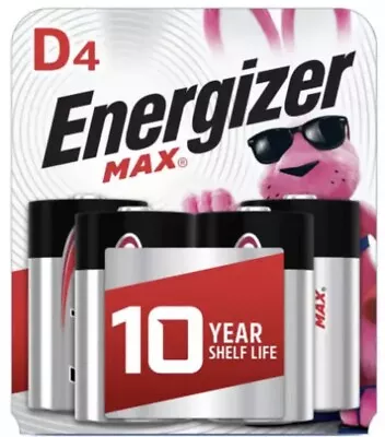 Energizer MAX D Batteries (4-Pack) D Cell Alkaline Batteries • $9.99