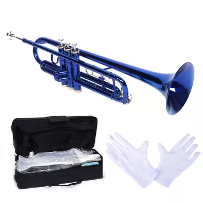 Standard  Brass B Flat Trumpet Gloves Set Blue • $88.38