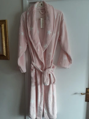£14 • Buy New M&S Ladies Dressing Gown Robe Pink Plush Star Design BNWT Size LARGE