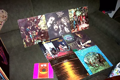 CREEDENCE CLEARWATER REVIVAL 7 LP LOT BAYOU COUNTRY GREEN RIVER MORE GOLD More • $13