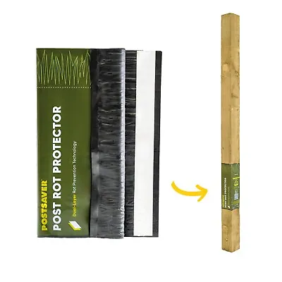 £38.95 • Buy Fence Post Rot Protection Sleeves For 5x5  To 6x6  Square Posts - 10 Pack