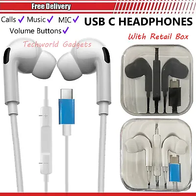 For Samsung Galaxy A34 / A54 5G  USB C Type C Headphones Microphone In Earphones • £5.29