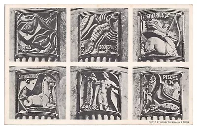 Vintage Adler Planetarium And Astronomical Museum Postcard Bronze Zodiac Plaques • $4.65