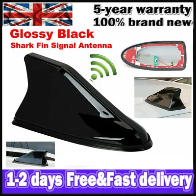 £7.55 • Buy Gloss Black Car Shark Fin Aerial Antenna Mast Roof AM/FM Radio Signal UK Stock