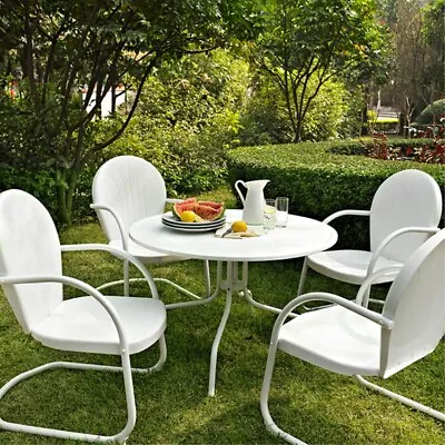 Ultimate Relaxation: Griffith Metal Outdoor Furniture Set - Durable Nostalgi... • $683.97