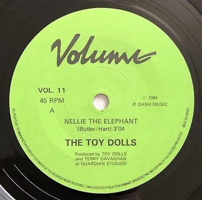 TOY DOLLS Nellie The Elephant 7  45rpm UK Punk 1984 Solid Centre EX • £5.79