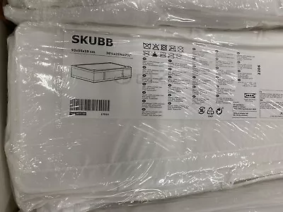 IKEA SKUBB MultiUse Large Size Under Bed Storage Case BoxgreyWhite93x55x19cm • £23.99