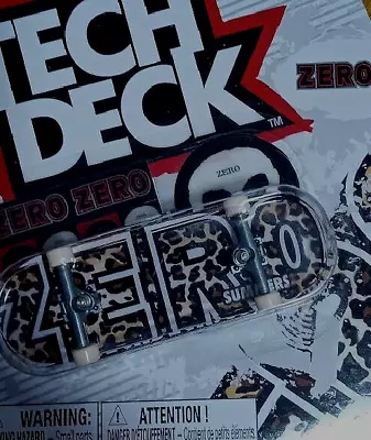 Tech Deck Fingerboard ZERO Skateboards Gabriel Summers Cheetah RARE 96 Mm 2024 • $7.25