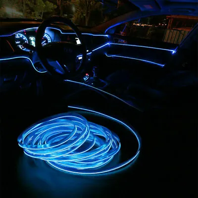 Blue LED Car Interior Accessories Atmosphere Wire Strip Light Lamp Decor Parts • $8.81