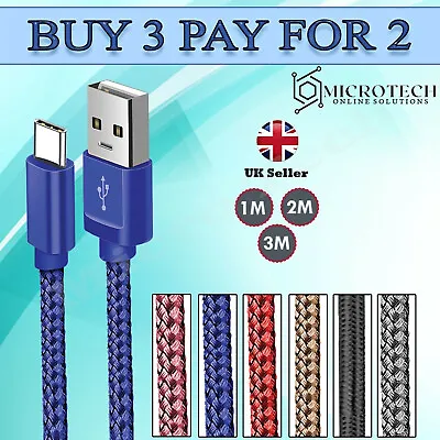 Type-C USB Charging Charger Cable For Samsung Galaxy S20 FE A13 A22 A32 A52 A72 • £2.75