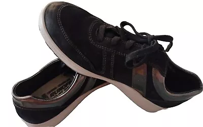 Mephisto Sneakers Womens Sz 7.5 Rebeca Runoff Air-Jet System Leather Shoes Black • $8.99