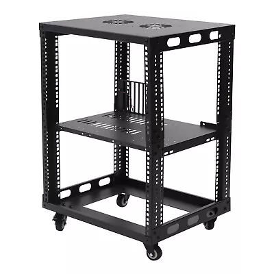 19.7inch Network Server Rack 12U 4 Post Open Frame Server Rack Adjustable Depth • $95.95