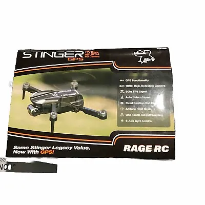 Rage RC Stinger GPS Ready To Fly WiFi FPV Drone W/ GPS 1080p RGR4450 New In Box • $144.49