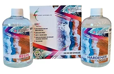 £20.89 • Buy ART RESIN 32OZ KIT Crystal Clear Casting Epoxy Resin 1:1 Ratio