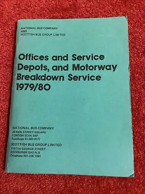 £6 • Buy NBC /scottish Bus Group Offices And Motorway Breakdown Service Manual 