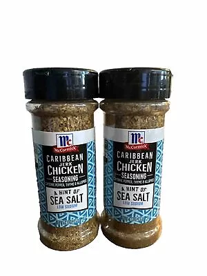 Lot Of 2 McCormick Caribbean Jerk Chicken Seasoning Low Sodium 4.13 Oz Bottle • £4.82