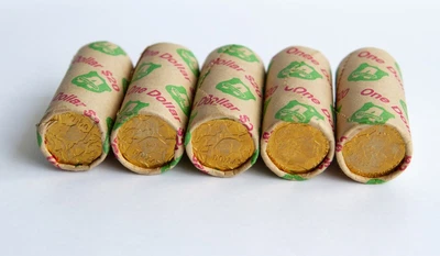 $40 • Buy 2005 $1 Mob Of Roos UNC Security Roll Australian One Dollar Coins