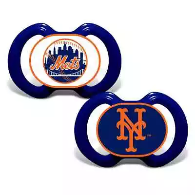 New York Mets MLB Pacifier 2 Pack Baby Toddler BPA FREE Silicone Nipple New Card • $9.99