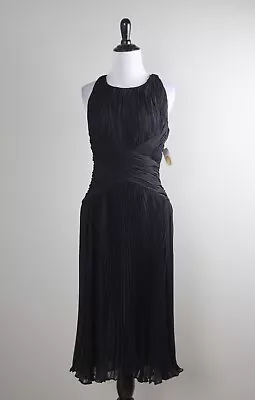 TALBOTS NWT $169 Vintage Plisse Pleated Swing Lined Evening Dress Size 6 • $59.99