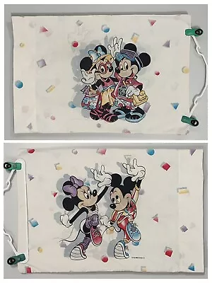 Vtg Wamsutta Disney Pillowcase Mickey Mouse Minnie Mousercise & Beach Vacation • $14.99