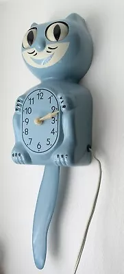 Vintage Kit Cat Klock 1950s Electric Baby Blue Kat Clock D3 Felix Complete Works • $895