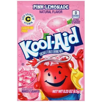 £1.65 • Buy Kool Aid American Powder Mix Drink Pink Lemonade Single Sachets