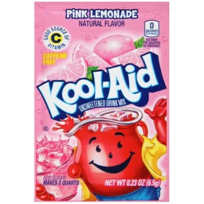 £1.65 • Buy Kool Aid American Powder Mix Drink Pink Lemonade Single Sachets