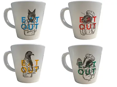 Melamine Camping Mug Set (Pack Of 4) - OLPRO Eat Out Design • £15