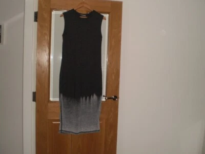£4.99 • Buy Label Lab @ House Of Fraser Grey Sleeveless Jersey Dip Dye Midi Maxi Dress Sz 10