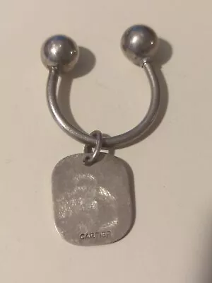 Cartier Sterling Silver Key Chain Ring .925 W/Cartier Tag Horseshoe & Ball Fr/sh • $74.95