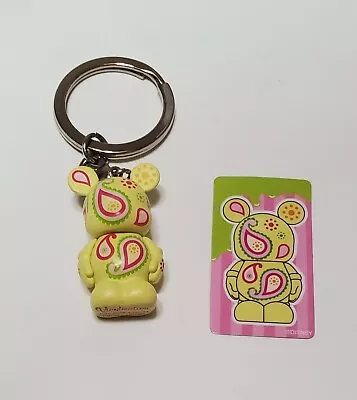 Disney 1.5   Vinylmation Jr JUNIOR Series 1 Key Chain W/ Sticker YELLOW PAISLEY • $7