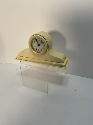 Antique Celluloid Case Mini Mantel Clock Alarm Clock • $20