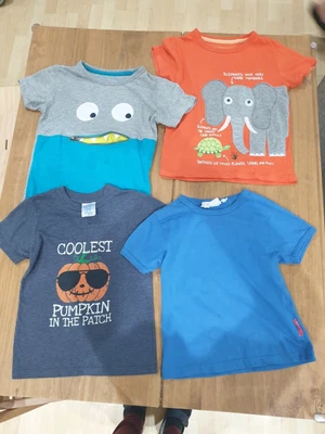 £4 • Buy Boys Fun T-Shirts Bundle 2-3 Years BlueZoo Port&Company Toby Tiger Organic
